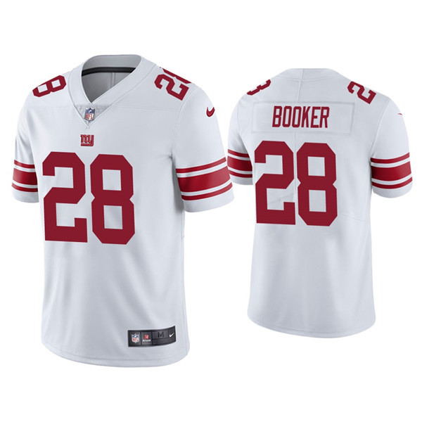 Men's New York Giants #28 Devontae Booker White Vapor Untouchable Limited Stitched Jersey Men's New York Giants #28 Devontae Booker White Vapor Untouchable Limited Stitched Jersey